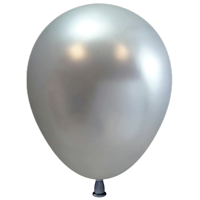 Globos Plateados Metálicos Moondust Plata 33cm 10pcs - Partywinkel